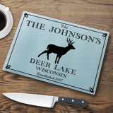 Personalized Cutting Boards - Glass - Cabin Decor - Cabin Series