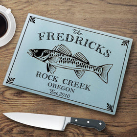 Personalized Cutting Boards - Glass - Cabin Decor - Cabin Series