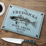 Personalized Cutting Boards - Glass - Cabin Decor - Cabin Series