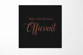 Will You Be our Officiant? Proposal Box black - No Border - No ribbon