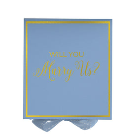 Will You Marry Us?? Proposal Box Light Blue -  Border