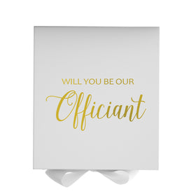 Will You Be our Officiant? Proposal Box White - No Border