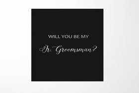 Will You Be My jr groomsman? Proposal Box black - No Border - No ribbon