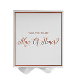 Will You Be My Man of Honor? Proposal Box White -  Border