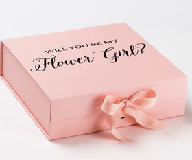 Will You Be My Flower Girl? Proposal Box Pink - No Border