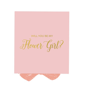 Will You Be My Flower Girl? Proposal Box Pink - No Border