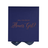 Will You Be My Flower Girl? Proposal Box Navy - No Border