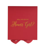 Will You Be My Flower Girl? Proposal Box Red - No Border