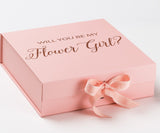 Will You Be My Flower Girl? Proposal Box Pink - No Border