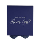 Will You Be My Flower Girl? Proposal Box Navy - No Border