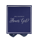 Will You Be My Flower Girl? Proposal Box Navy -  Border