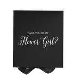 Will You Be My Flower Girl? Proposal Box black - No Border