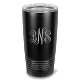 Monogrammed HÃºsavÃ­k 20 oz. Black Matte Double Wall Insulated Tumbler - All