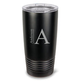 Monogrammed HÃºsavÃ­k 20 oz. Black Matte Double Wall Insulated Tumbler - All