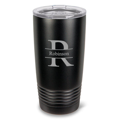 Monogrammed HÃºsavÃ­k 20 oz. Black Matte Double Wall Insulated Tumbler - All