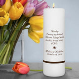 Personalized Wedding Candle - Unity Candle - Personalized 3"x 9" Candle