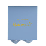 Will You Be My bridesmaid? Proposal Box Light Blue - No Border