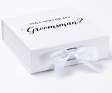 Will You Be My Ring Bearer? Proposal Box White - No Border