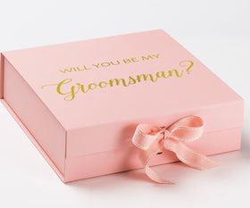 Will You Be My groomsman? Proposal Box Pink - No Border