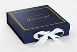 Will You Be My groomsman? Proposal Box Navy w/ White Bow -  Border