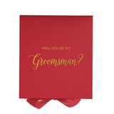 Will You Be My groomsman? Proposal Box Red - No Border