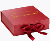 Will You Be My groomsman? Proposal Box Red - No Border