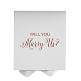 Will You Marry Us?? Proposal Box White - No Border