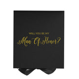 Will You Be My Man of Honor? Proposal Box black - No Border