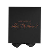 Will You Be My Man of Honor? Proposal Box black - No Border