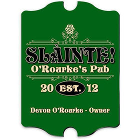 Personalized Irish Themed Vintage Sign