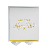 Will You Marry Us?? Proposal Box White -  Border