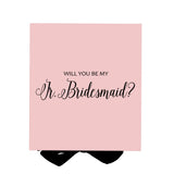 Will You Be My Jr Bridesmaid? Proposal Box Pink w/ Black Bow - No Border