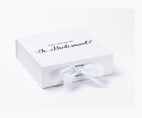 Will You Be My jr bridesmaid? Proposal Box White - No Border