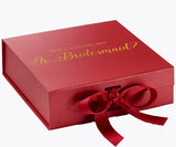 Will You Be My Jr Bridesmaid? Proposal Box Red - No Border