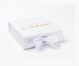 Will You Be My jr bridesmaid? Proposal Box White - No Border