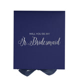 Will You Be My Jr Bridesmaid? Proposal Box Navy - No Border