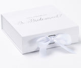 Will You Be My jr bridesmaid? Proposal Box White - No Border