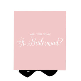 Will You Be My Jr Bridesmaid? Proposal Box Pink w/ Black Bow - No Border