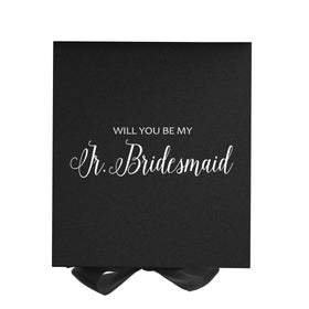 Will You Be My Jr Bridesmaid? Proposal Box black - No Border