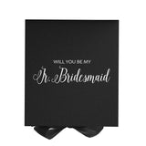 Will You Be My Jr Bridesmaid? Proposal Box black - No Border