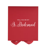 Will You Be My Jr Bridesmaid? Proposal Box Red - No Border