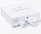 Will You Be My jr groomsman? Proposal Box White - No Border