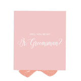 Will You Be My jr groomsman? Proposal Box Pink - No Border