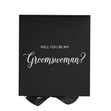 Will You Be My groomswoman? Proposal Box black - No Border