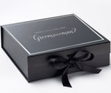 Will You Be My groomswoman? Proposal Box black -  Border