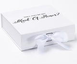 Will You Be My maid of honor? Proposal Box White - No Border