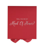 Will You Be My maid of honor? Proposal Box Red - No Border