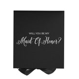 Will You Be My maid of honor? Proposal Box black - No Border