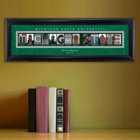 Personalized University Architectural Art - Big 10 Schools College Art