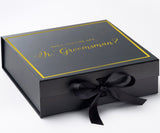 Will You Be My jr groomsman? Proposal Box black -  Border